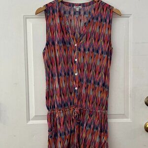 PJ Salvage Woman's Muti-Colored Lounge Summer Beach Swim Romper Sz Sm